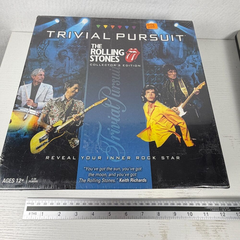 New Sealed Trivial Pursuit Rolling Stones Collector's Edition Board Game Hasbro